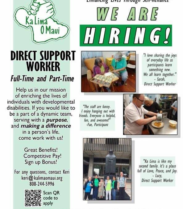 Direct Service Workers – Full Time and Part Time